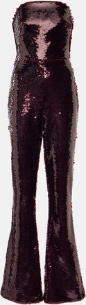 SAFiYAA Myrine sequined strapless jumpsuit