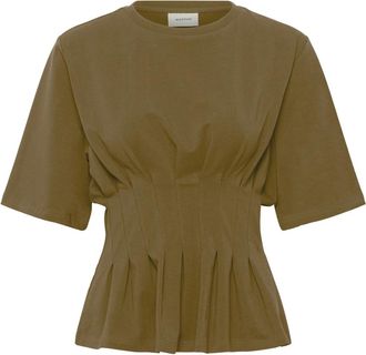 Gestuz Gzinez Tee - Dames - T-shirts - Groen - M - Katoen - Tops