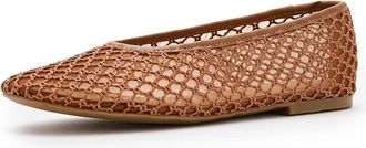 Calvin Klein Delicate Womens Dress Flat Shoes Dark Natural Mesh : 9.5 M, Synthetic/Textile