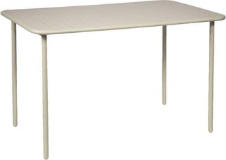 Sweeek Metal garden table for 4 people, Amelia, Beige, 120x70x72.5 cm