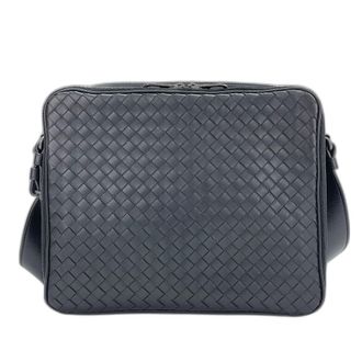 Bottega Veneta Intrecciato Black Intrecciato Briefcase Shoulder Bag (Pre-Owned)