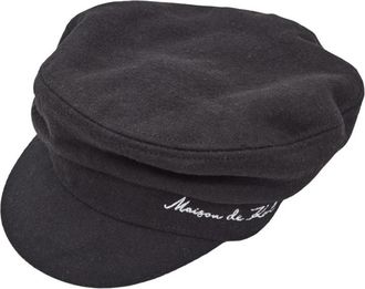 Karl Lagerfeld K/Sketch Baker Boy Cap - Dames - Petten - Zwart - ONE Size - Wol - Accessoires