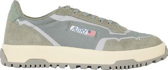 Autry Green Wildplace Side Logo Suede Inserts Leather Sneakers