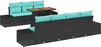vidaXL Conjunto De Comedor De Jard&iacute;n 8 Uds. 7-n&uacute;mero De Plazas Vidaxl