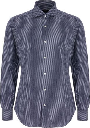 Barba Overhemden, Heren, Blauw, L, Stijlvolle Overhemden Collectie