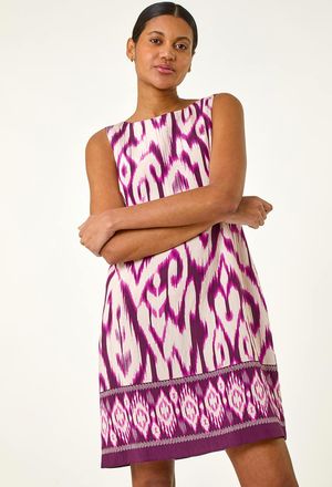 Roman Aztec Border Shift Dress