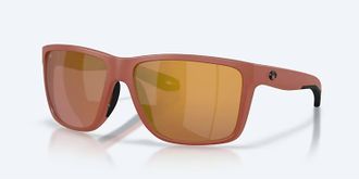 Costa Unisex Broadbill Ii Xl Polarized Sunglasses In Matte Terra Cotta/gold Mirror