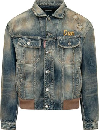 Dsquared2 L.a. Jean Jacket - Heren - Spijkerjassen - Blauw - M - Katoen - Jassen
