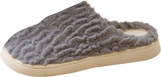 Generic Mens Plush Slippers Winter Slip-On Fuzzy Fleece Lined Indoor House Slippers Memory Foam Soft Sole Casual Footwear Shoes Warm Comfortable Lightweight s