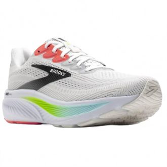 Brooks Mens Ghost 17 Shoe In White/pink Clay/gecko