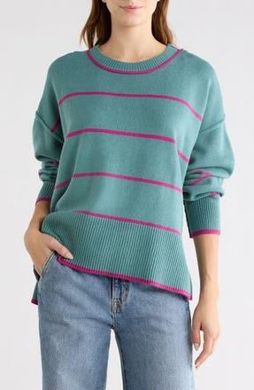 Wishlist Stripe Sweater in Teal/Magenta at Nordstrom Rack, Size Medium