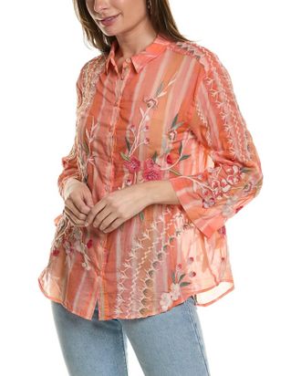 Johnny Was Cherri Kimono Sleeve Shirt In Multi