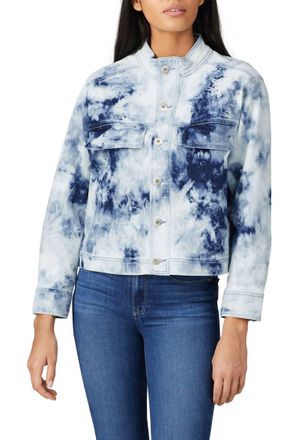 Fifteen Twenty Tie Dye Jacket In Light Blue