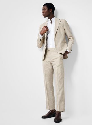 Tiger Of Sweden Mens Tenser beige stripe pant Straight fit