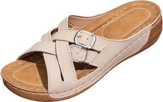 Generic Womens Mules with Footbed, Orthopaedic Shoes, Womens Platform Sandals, Slippers, Wedge Sandals, Pumps, Non-Slip Slippers, Peep Toe Summer Shoes, Comfo