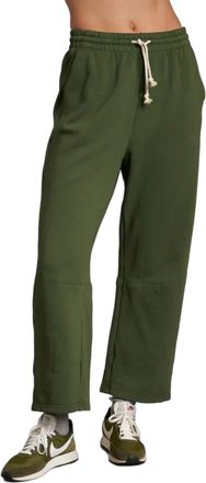 perfectwhitetee Fallon Fleece Barrel Leg Sweatpants In Fern