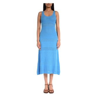 Akep Kleedjes, Dames, Blauw, S, Vskd 13262 Lange Jurk