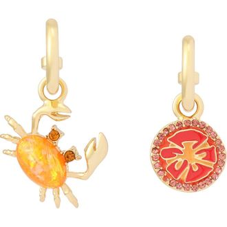 Kurt Geiger Crab & Tomato Mismatched Drop Earrings in Orange at Nordstrom