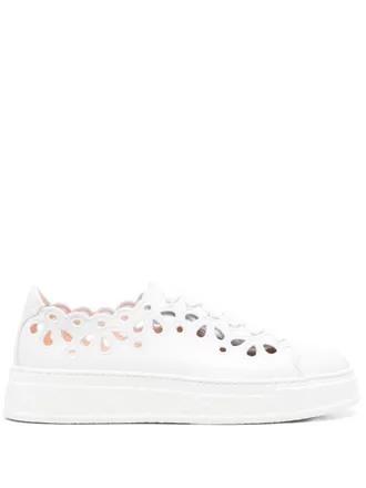 AGL leather sneakers - women - Rubber/Calf Leather/Calf Leather - 41 - White