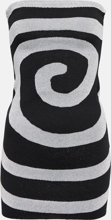 Staud Swirl metallic knit minidress