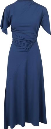 Victoria Beckham Asymmetrical Blousey Midi Dress