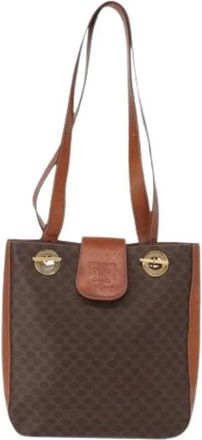 Celine Pre-owned Canvas Schoudertas - Dames - Vintage Schoudertas - Bruin - ONE Size - Vintage