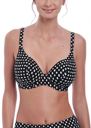 Fantasie Santa Monica Plunge Bikini Top In Black & White