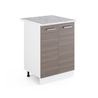 Vicco Mueble Bajo Universal R-line, Gris, 60 Cm Con Puertas, Con Encimera