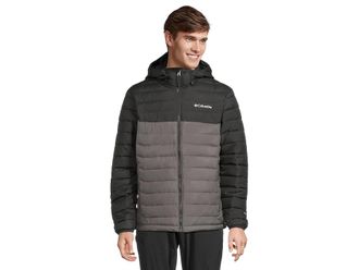 Columbia Powder Litetm II Hooded Jacket Mens Clothing City Grey/Shark : 2XL, Polyester
