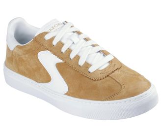 Skechers Womens Arch Fit Legend-Vivid Hues Sneaker, Wheat, 7