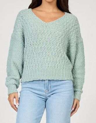 Dear John Denim Lexi Sweater Top In Iceberg Green