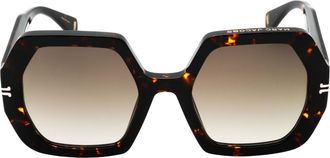 Marc Jacobs bruine gradiëntlens Havana dik ingelijste zonnebril