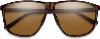 Smith Mono Lake 63m Oversize ChromaPop Polarized Round Sunglasses in Tortoise /Brown at Nordstrom