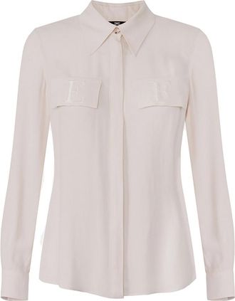 Elisabetta Franchi Pockets Blouse met Lange Mouwen