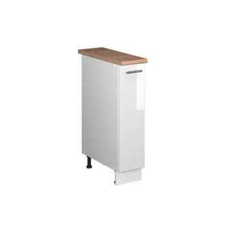 Vicco Mueble De Botica Fame-line, Blanco Alto Brillo/blanco, 20 Cm, Et Roble, Vicco