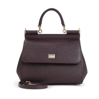 Dolce & Gabbana Handbags, female, Brown, ONE SIZE, Brown Handbag Miss Sicily Style