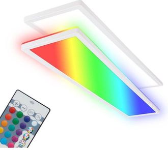 Briloner Tava led, telecomando, rgb, piatto, dimmerabile, bianco