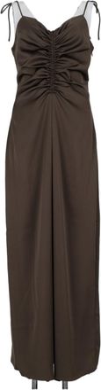 Rotate Ruched Bodice Polyester Midi Dress
