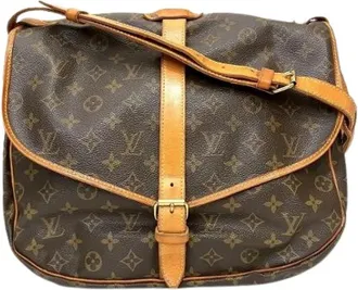 Louis Vuitton Pre-owned Cross Body Bags, male, Brown, Size: ONE SIZE Pre-owned Saumur35 Monogram Shoulder Bag