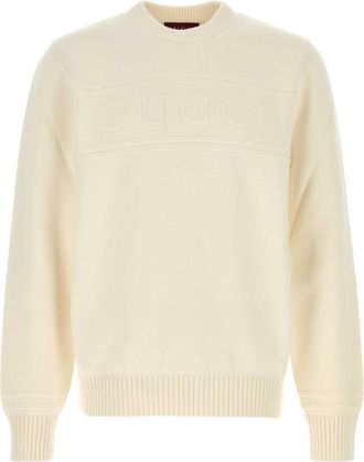 Gucci Ivory Cotton Blend Sweater