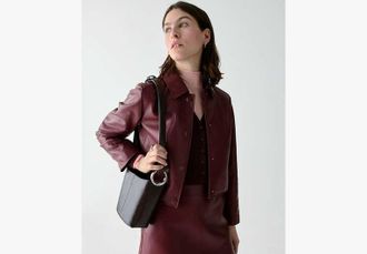 Kate Spade New York Halo Glazed Leather Mini Bucket Bag