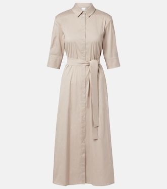 Max Mara Cognac cotton-blend midi dress