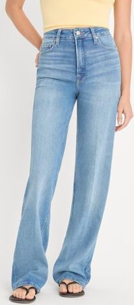 Good American Soft-Tech Good True Straight Leg Jeans in Indigo1243 at Nordstrom, Size 14