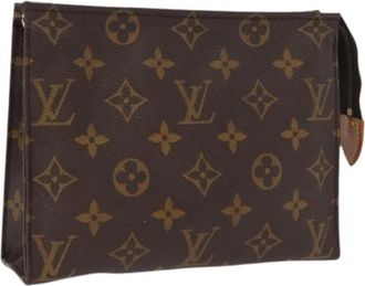 Louis Vuitton Pre-owned Canvas Clutch - Dames - Vintage Clutch - Bruin - ONE Size - Vintage
