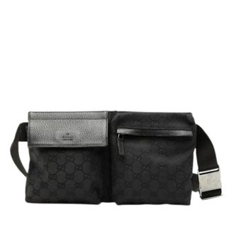 Gucci Pre-owned Belt Bags, female, Black, Size: ONE SIZE Pre-owned Canvas Belt Bag