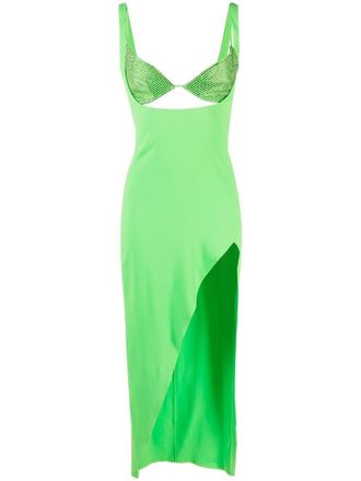 Giuseppe Di Morabito Jurk verfraaid met kristallen - Groen