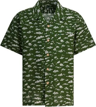 Montbell Take Loha Shirt - Heren - Korte mouwen Overhemden - Veelkleurig - XL - Katoen - Overhemden
