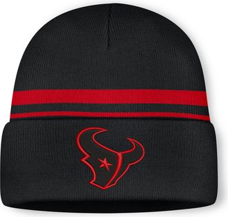 Nike Houston Texans Primetime Utility Nike Mens NFL Cuffed Beanie in Black | NF40053Y9H-10L
