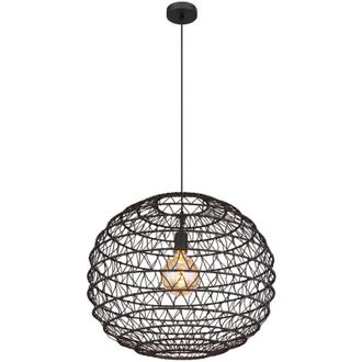 Globo Lighting L&aacute;mpara Colgante - Senni - Negro - Metal - &Oslash; 59cm - E27 - - Globo