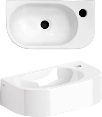 Clou InBe Fontein - 41x22.5x11cm - ovaal - met kraangat - keramiek - wit